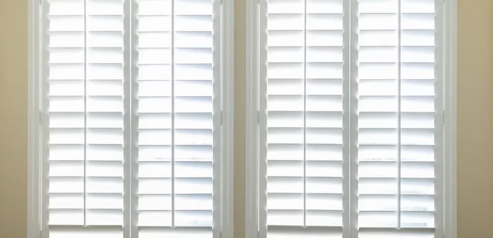 An Open White Plantation Shutters — d-Blinds In Toowoomba, QLD